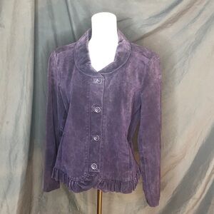 Suede Purple Blazer by Christopher & Banks